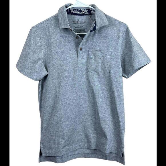 Tailor Vintage Shirt Mens Extra Small Gray Polo Pocket‎ Tee Stretch Golf NWT - Picture 1 of 5